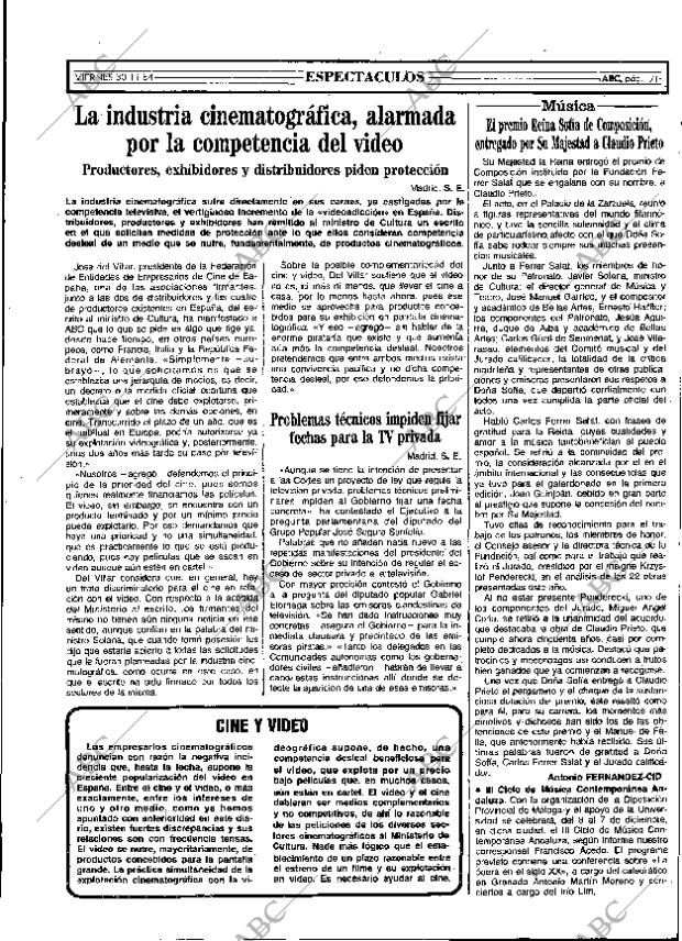 ABC MADRID 30-11-1984 página 71