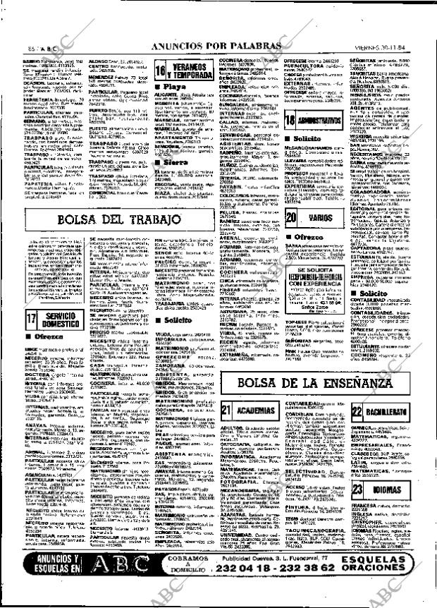 ABC MADRID 30-11-1984 página 86
