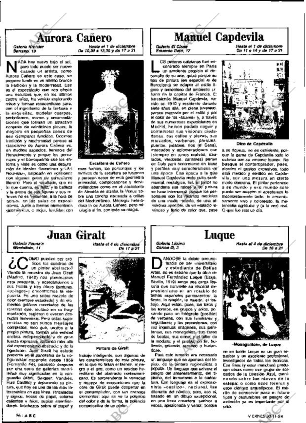 ABC MADRID 30-11-1984 página 96