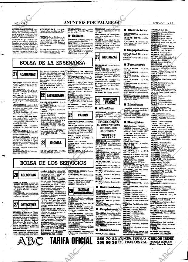 ABC MADRID 01-12-1984 página 102