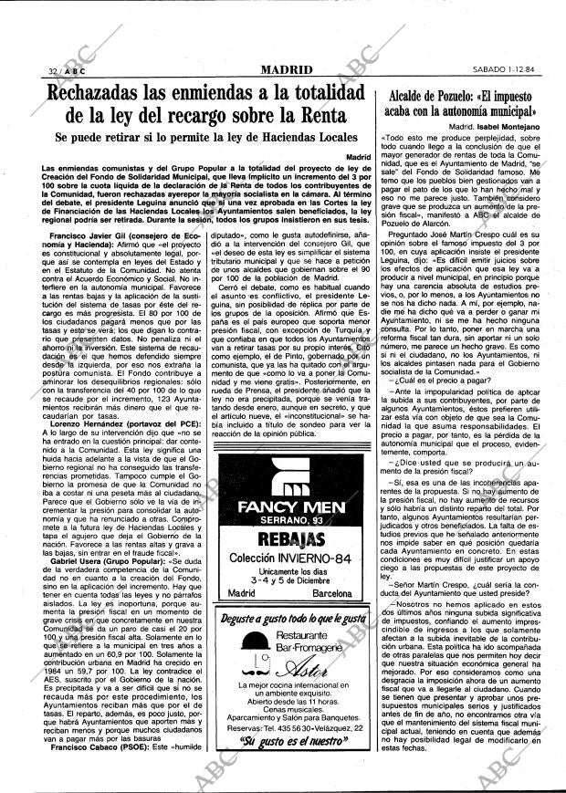 ABC MADRID 01-12-1984 página 32