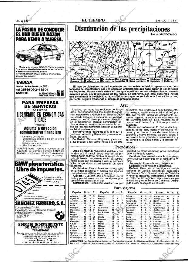 ABC MADRID 01-12-1984 página 38