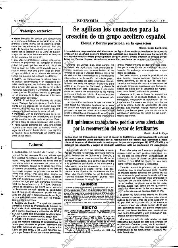 ABC MADRID 01-12-1984 página 78