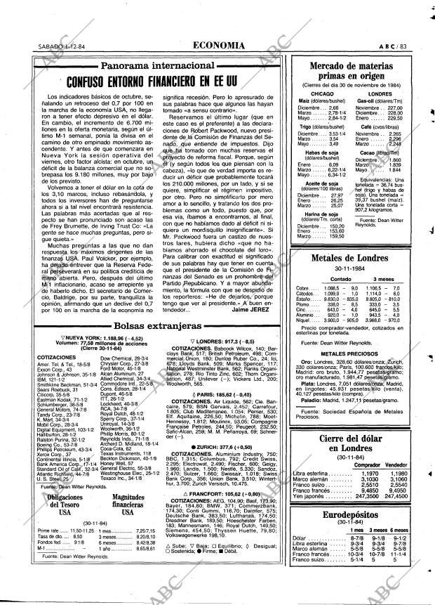 ABC MADRID 01-12-1984 página 83