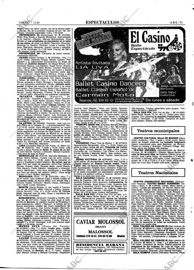 ABC MADRID 01-12-1984 página 93