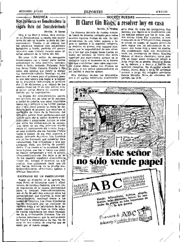 ABC SEVILLA 02-12-1984 página 63