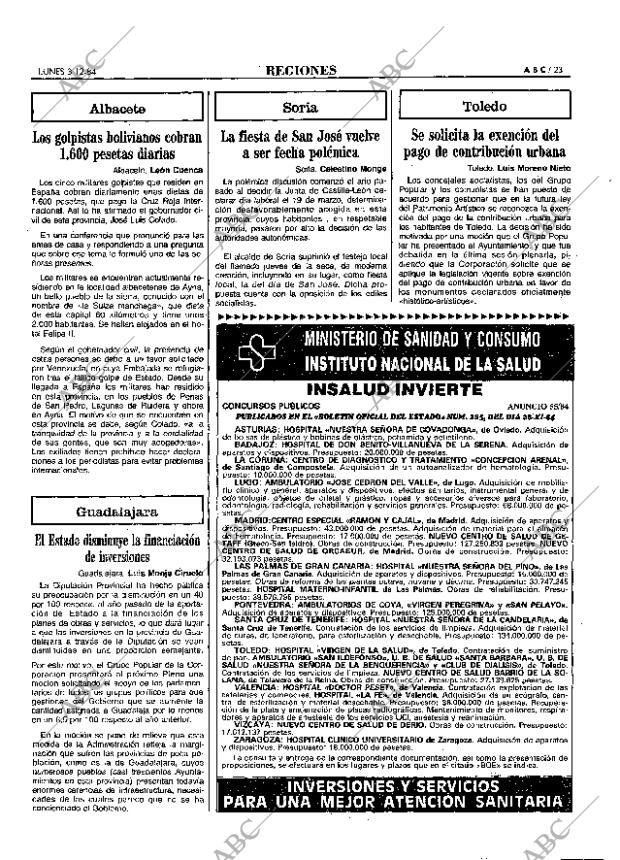 ABC MADRID 03-12-1984 página 23