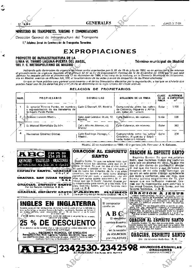 ABC MADRID 03-12-1984 página 82
