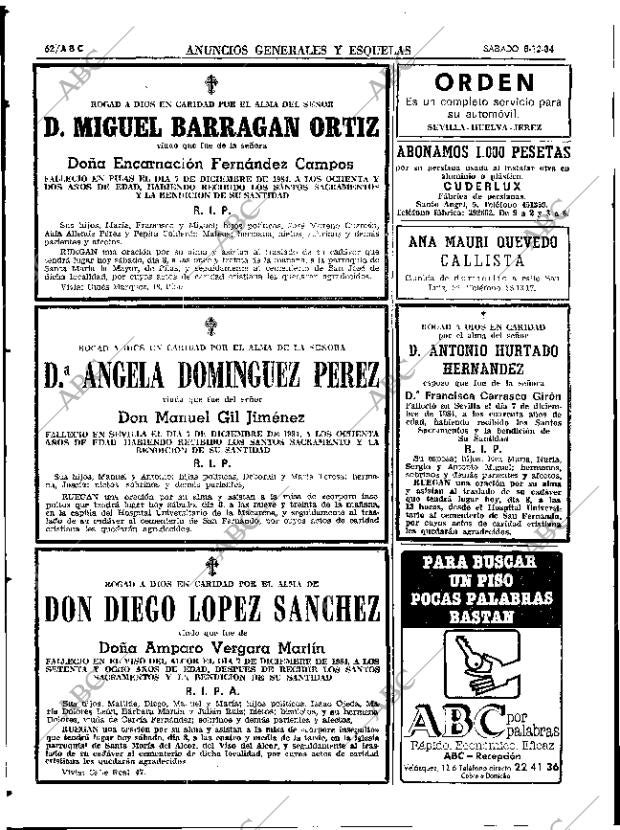 ABC SEVILLA 08-12-1984 página 62