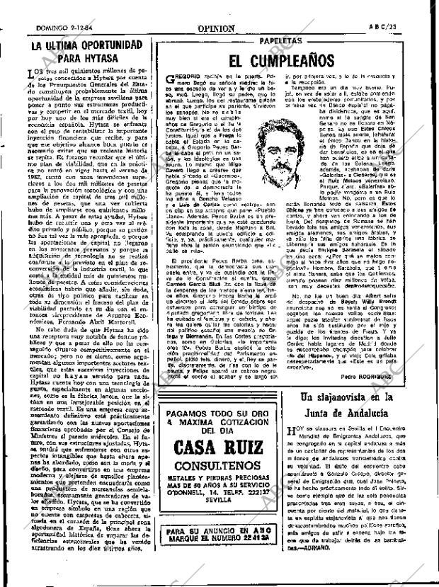 ABC SEVILLA 09-12-1984 página 23