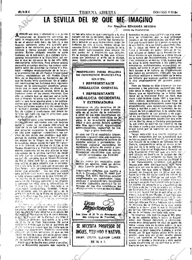 ABC SEVILLA 09-12-1984 página 40