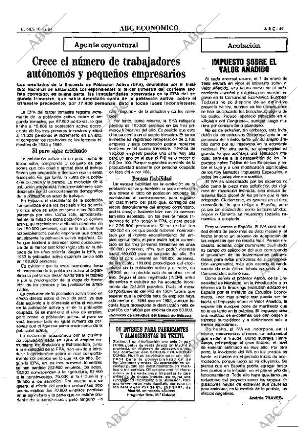 ABC MADRID 10-12-1984 página 49