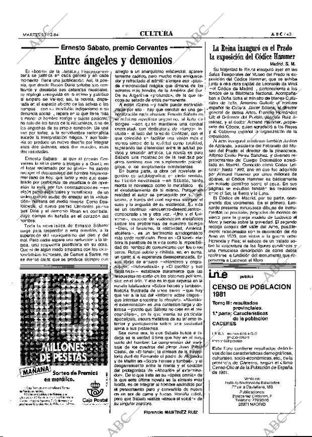 ABC MADRID 11-12-1984 página 43