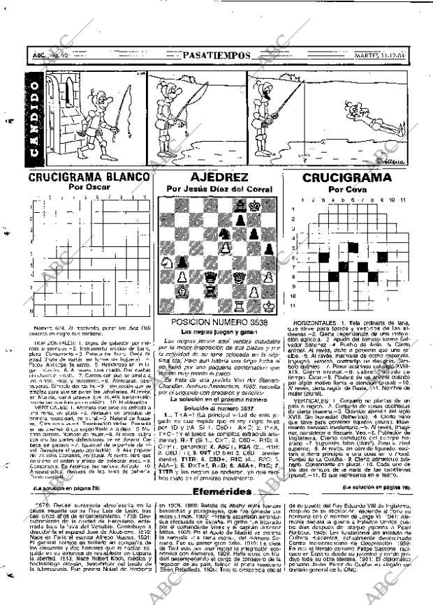 ABC MADRID 11-12-1984 página 92