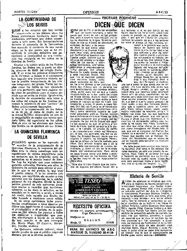 ABC SEVILLA 11-12-1984 página 23