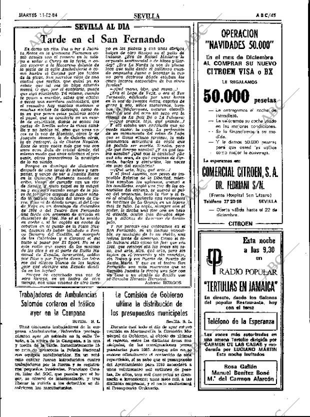 ABC SEVILLA 11-12-1984 página 45