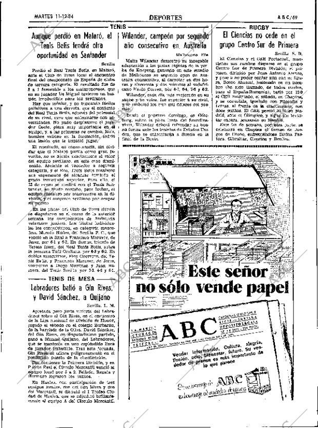 ABC SEVILLA 11-12-1984 página 69