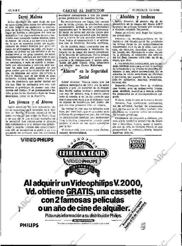 ABC SEVILLA 12-12-1984 página 40