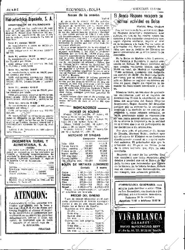 ABC SEVILLA 12-12-1984 página 44