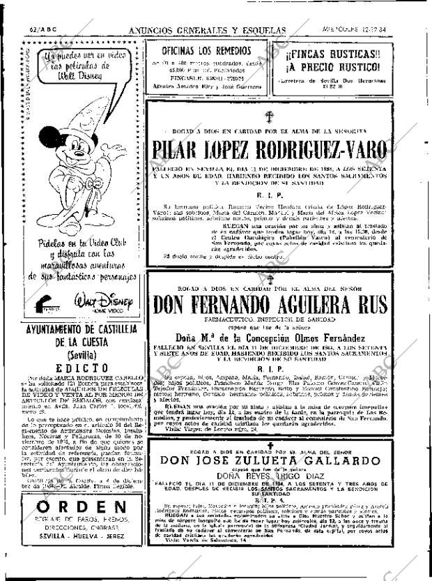 ABC SEVILLA 12-12-1984 página 62