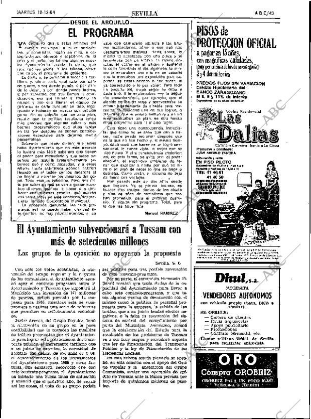 ABC SEVILLA 18-12-1984 página 43