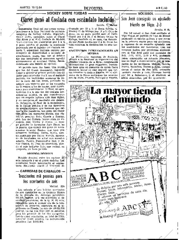 ABC SEVILLA 18-12-1984 página 63