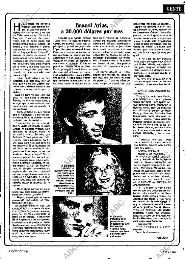 ABC MADRID 20-12-1984 página 105