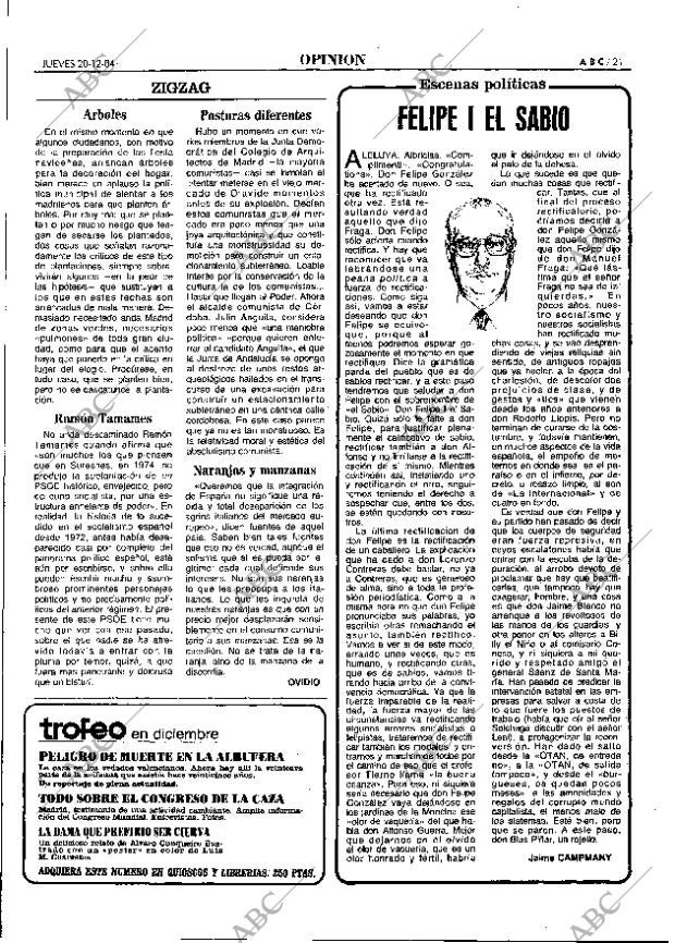 ABC MADRID 20-12-1984 página 21