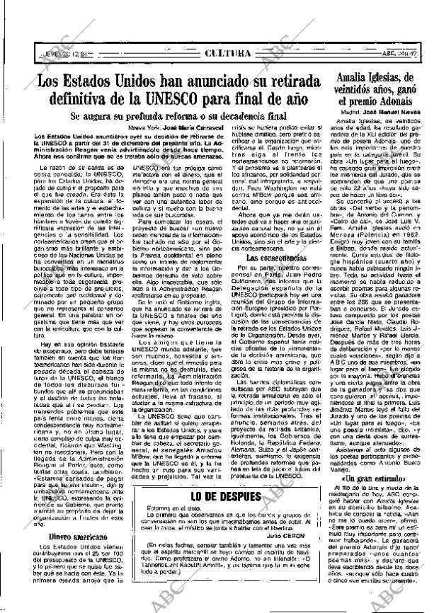 ABC MADRID 20-12-1984 página 49