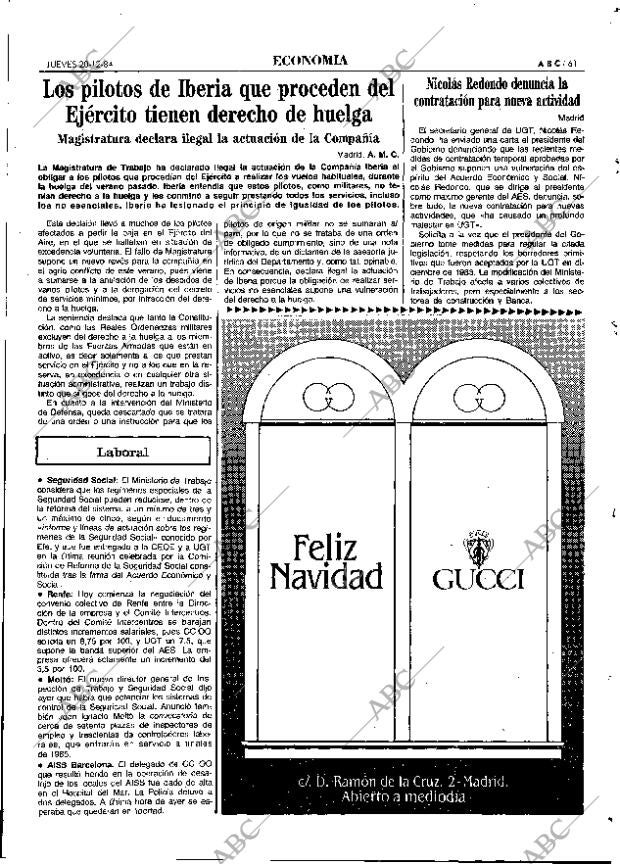 ABC MADRID 20-12-1984 página 61