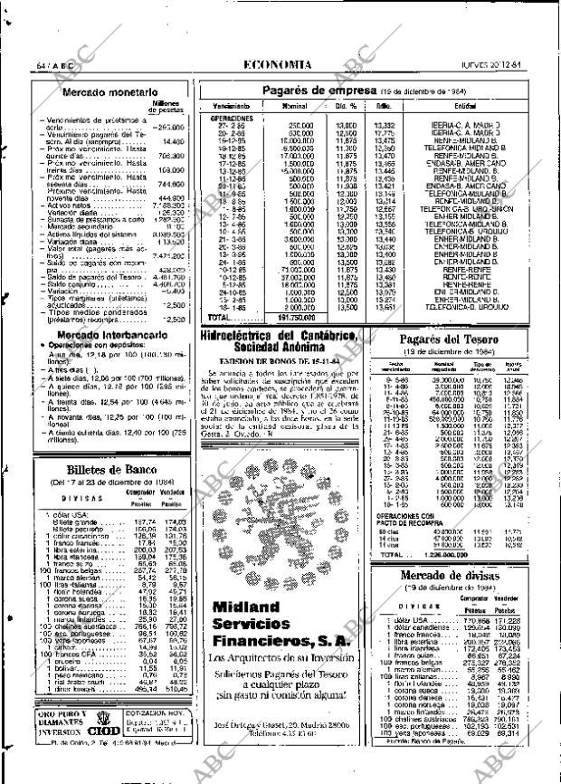 ABC MADRID 20-12-1984 página 64