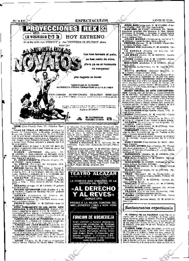 ABC MADRID 20-12-1984 página 80