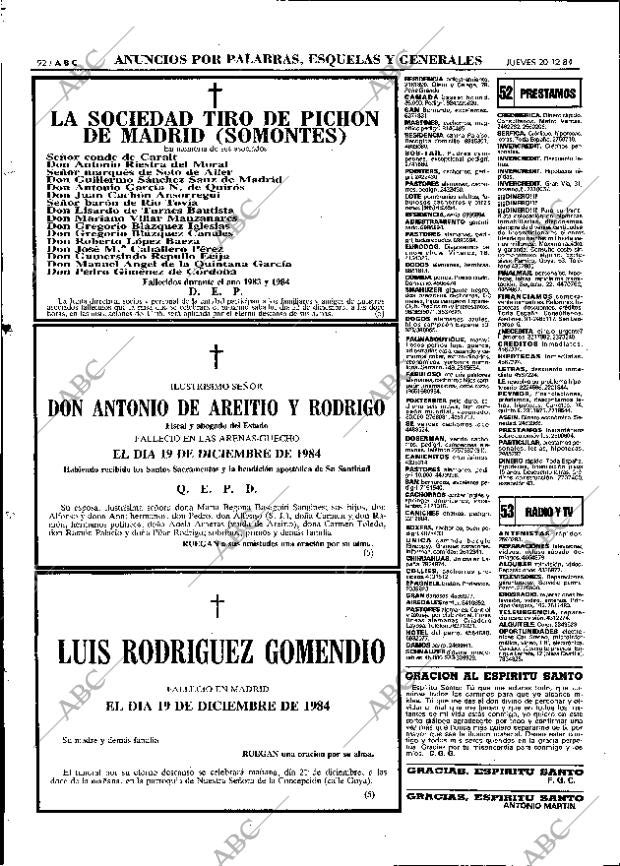 ABC MADRID 20-12-1984 página 92