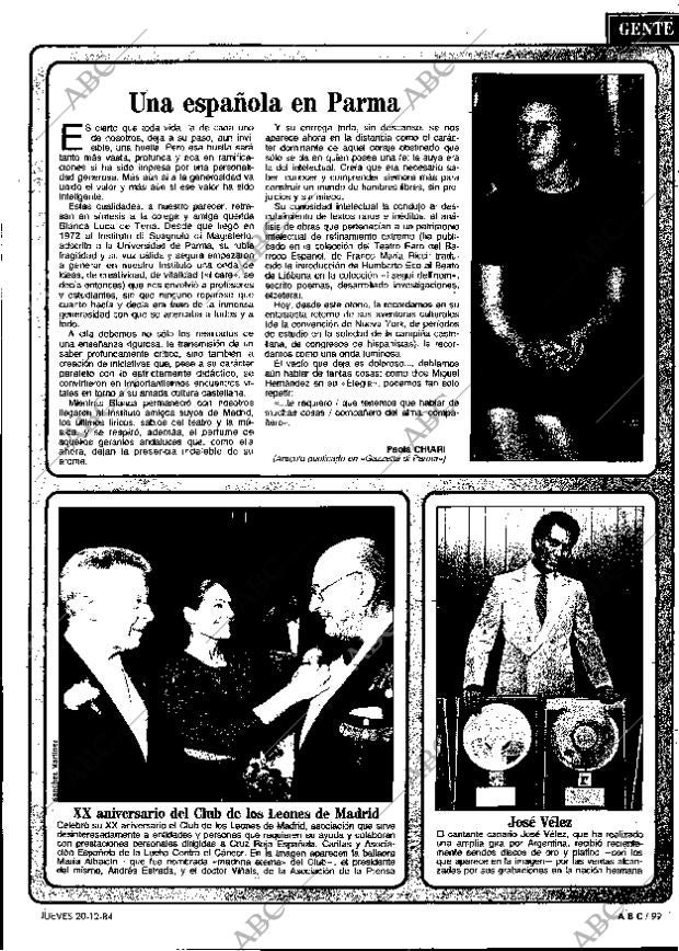 ABC MADRID 20-12-1984 página 99