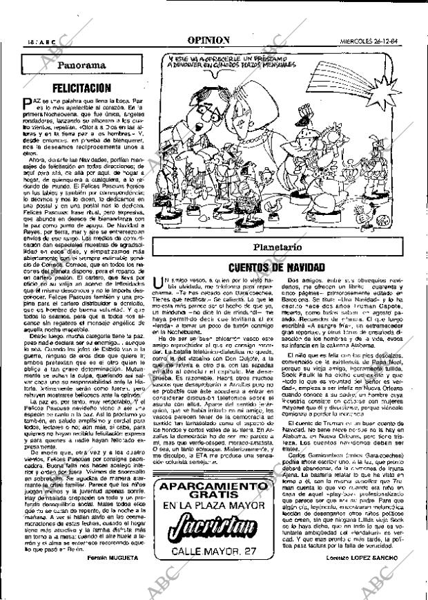 ABC MADRID 26-12-1984 página 18