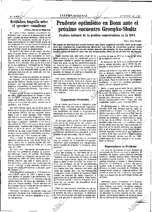 ABC MADRID 26-12-1984 página 26