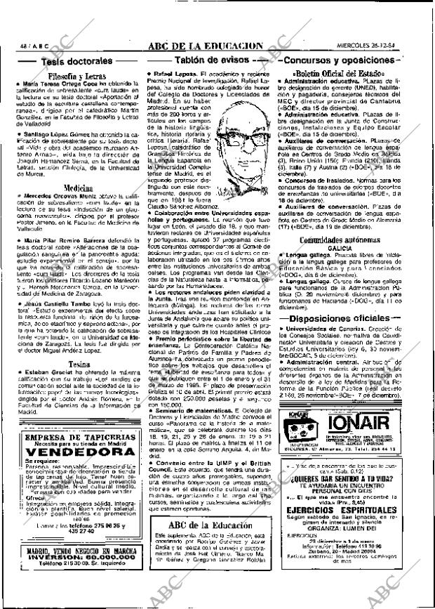 ABC MADRID 26-12-1984 página 48