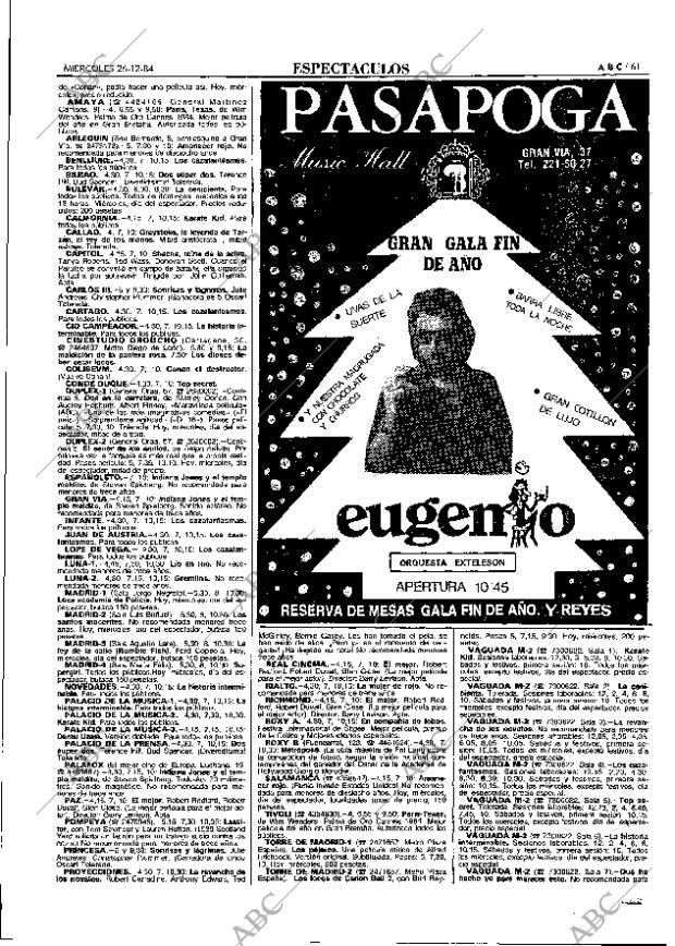 ABC MADRID 26-12-1984 página 61