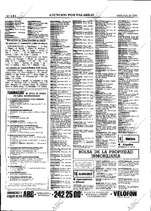 ABC MADRID 26-12-1984 página 66