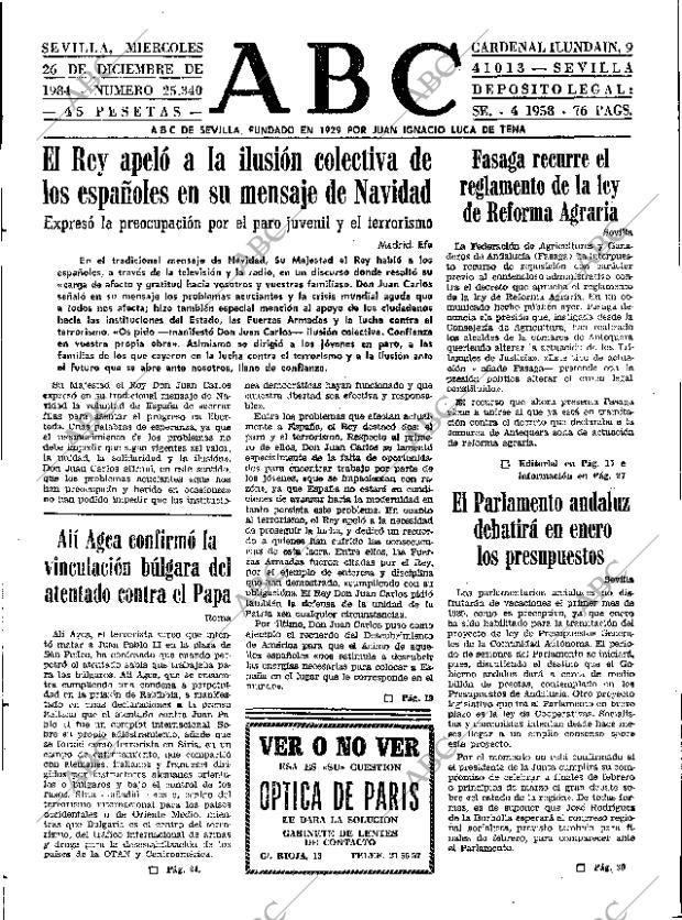 ABC SEVILLA 26-12-1984 página 15