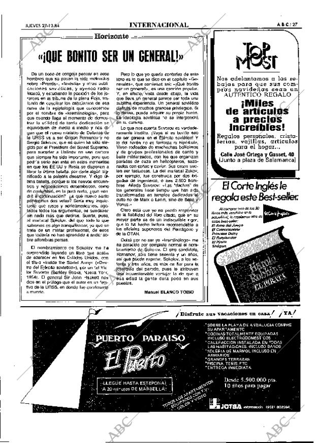 ABC MADRID 27-12-1984 página 27