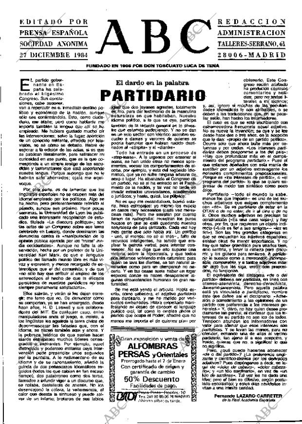 ABC MADRID 27-12-1984 página 3