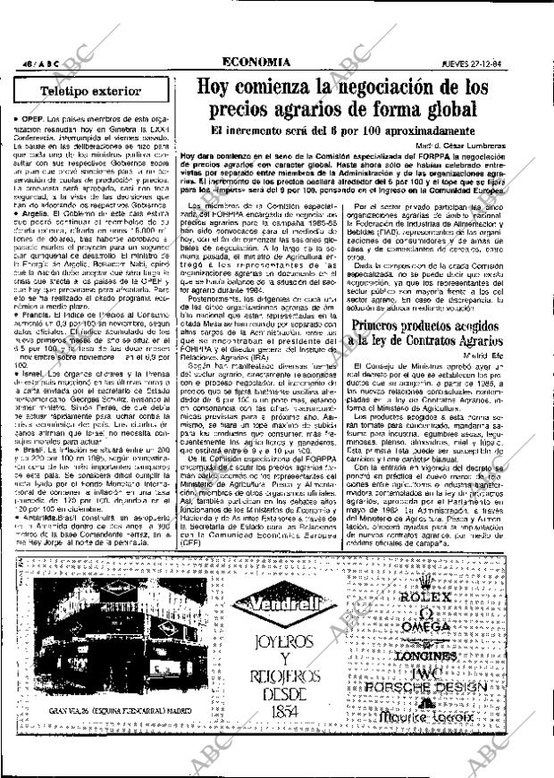 ABC MADRID 27-12-1984 página 48