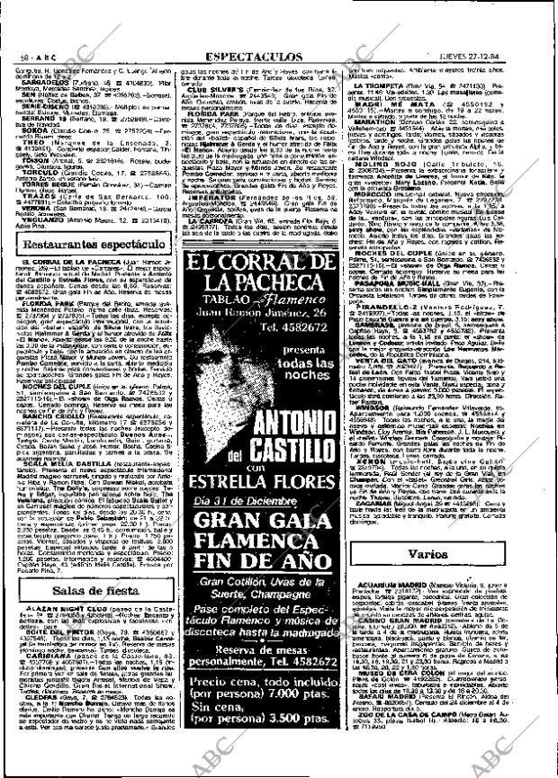 ABC MADRID 27-12-1984 página 68