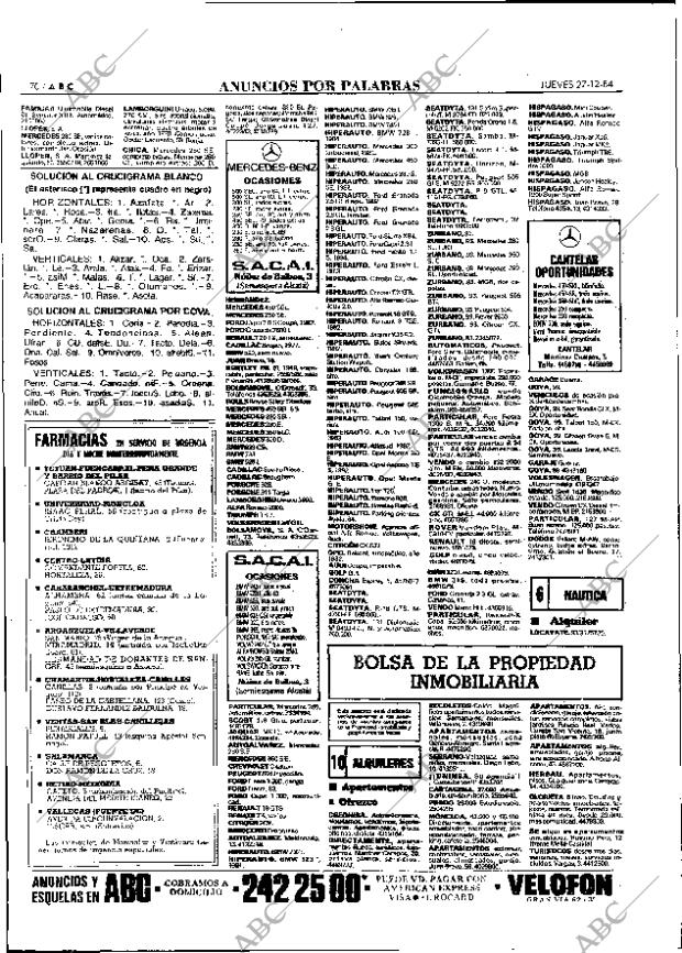 ABC MADRID 27-12-1984 página 70