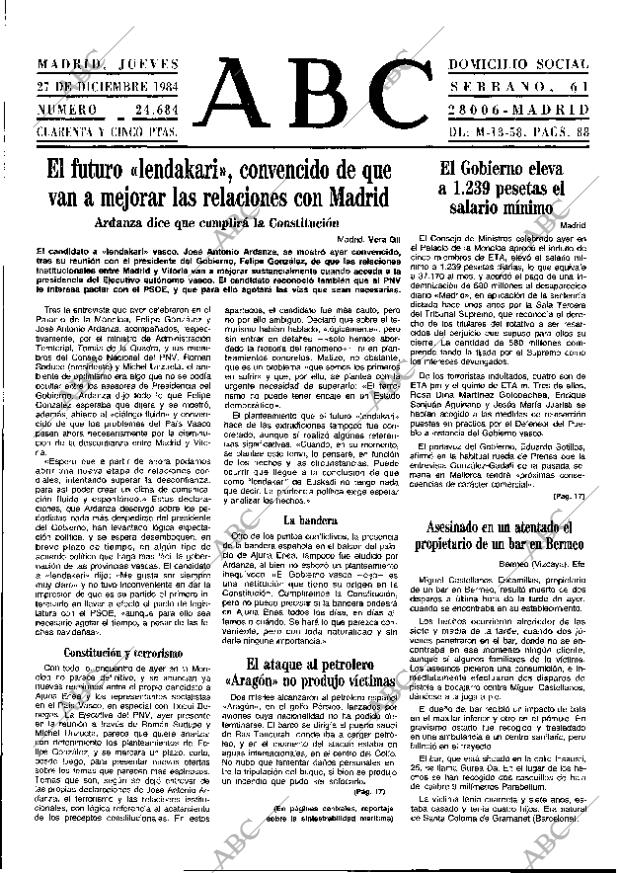 ABC MADRID 27-12-1984 página 9