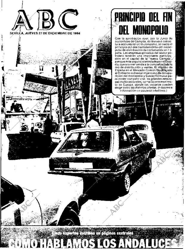 ABC SEVILLA 27-12-1984 página 1