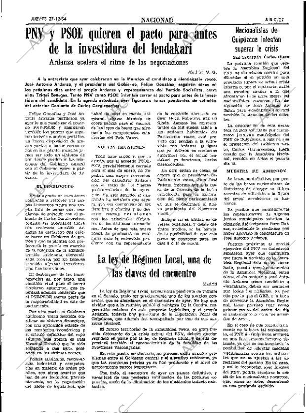 ABC SEVILLA 27-12-1984 página 21