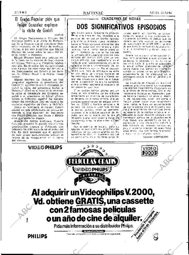ABC SEVILLA 27-12-1984 página 22