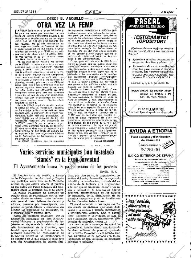 ABC SEVILLA 27-12-1984 página 39